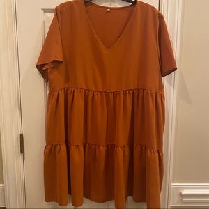 Rust Orange Tunic Dress EUC